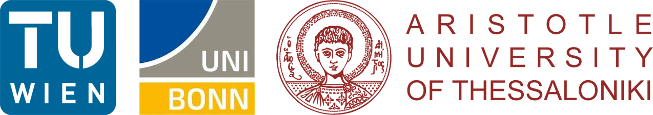 Aristotle University of Thessaloniki (AUTH), University of Bonn (UoB) and Vienna University of Technology (TUVIE) Logo